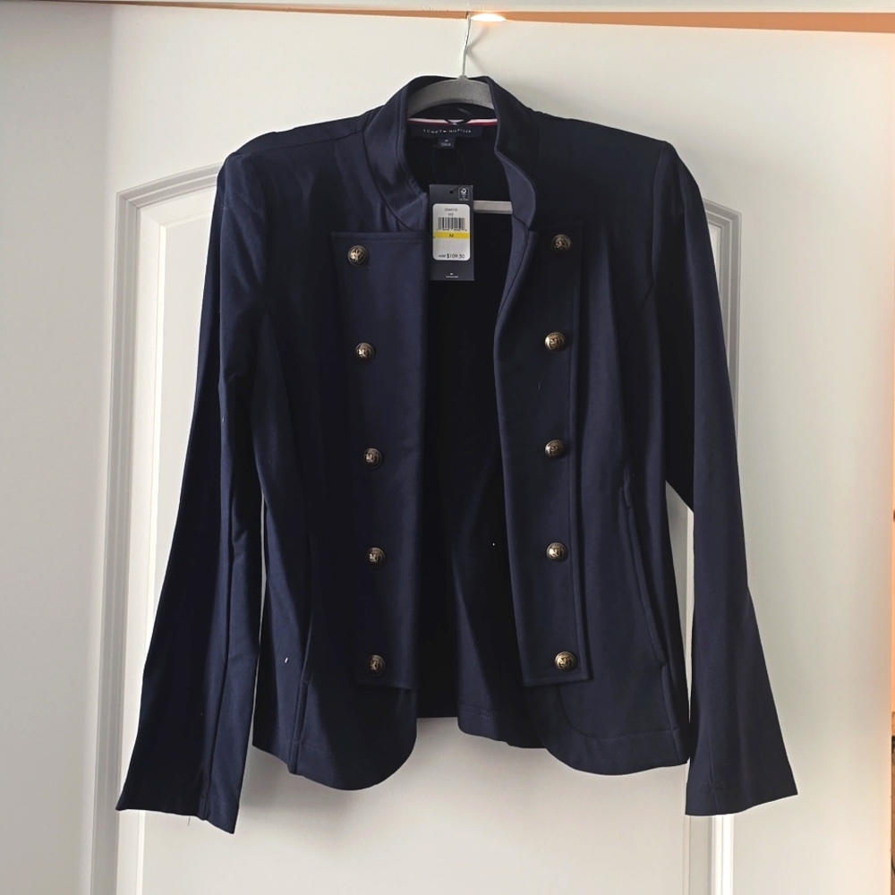 Tommy Hilfiger Military Style Jacket with Brass Buttons